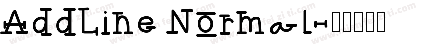 AddLine Normal字体转换